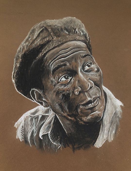Morgan Freeman shawshank redemption pastel original